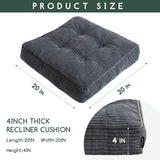 Tufted Corduroy Recliner Seat Cushion for Elderly, High Density Foam Large Square Seat Cushion for Recliner Chair