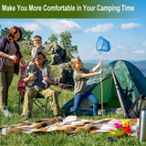 VOYSIGN Folding Camping Chair Mesh Back Portable Breathable Outdoor Chairs with Carry Bag & Cup Holder for Camping, Beach, Fishing, Sports, Patio, Red