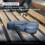 Sony WH-CH520 Wireless On-Ear Bluetooth Headphones with Microphone, White