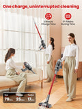 Honeywell Smart Cordless Vacuum Cleaner w/Automatic Adjustment, 10-in-1 Lightweight Stick with 3000mAh Battery 70Mins Runtime, Rechargeable Vacuum for Pet Hair/Carpet/All Floor, VC14, Graphite/Red