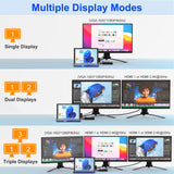 Surface Docking Station, Triple Display Dual 4K HDMI & VGA, 12-in-1 Surface Pro Dock for Microsoft Surface Pro