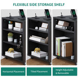 YITAHOME File Cabinet with Charging Station, Mobile Lateral Filing Cabinet with Lock for Home Office, Printer Stand, Black