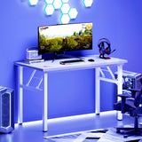 DlandHome 47 inches Folding Table Computer Desk Portable Activity Table Conference Table Home Office Desk
