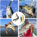 Fishing Lures Tackle Box Bass Kit, Including Animated Lure,Crankbaits,Spinnerbaits,Soft Plastic Worms, Topwater Lures,Hooks,Saltwater & Freshwater Fishing Gear for Bass,Trout, Salmon.