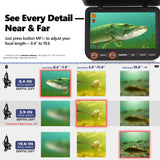 [FishPRO® 𝟐𝟎𝟐𝟔 New] [Adjustable Focus] NO.1 HD 1080P Underwater Fishing Camera 7'' IPS, w/DVR-32GB -10,000mAh, Ice Fishing Camera Underwater, Fish Finder for Boat Ice Lake Fish, USB-C/LED+IR/82FT