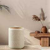 Marsui 2 Gallon Bathroom Trash Can, Round Marble Resin Bin, Gravel