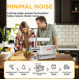 #32 Commercial Meat Grinder, Electric Heavy Duty Meat Grinder Machine Stainless Steel, 1.5 HP 1100W Sausage Stuffer with 4.5mm/10mm Grinding Plates