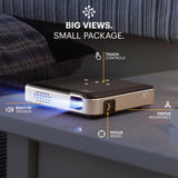 Kodak Luma 150 Wireless Mini Pico Projector Black – DLP, Supports 1080p, Built-in Speaker & Rechargeable Battery, HDMI/USB/microSD, Travel Case Included
