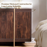 OKD Modern 70" Media Console TV Stand for 80" TVs,Large Concealed Storage