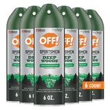 OFF! Deep Woods Sportsmen Insect Repellent Spray for Hunting Camping and Fishing 6 Ounce (Pack of 6)