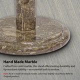 TheWolfard Handmade Fossil Grey Marble Paper Towel Holder – Natural Stone Stand with Subtle Fossil Patterns – Luxury Countertop Decor for Kitchen & Bathroom – Elegant Gift Idea