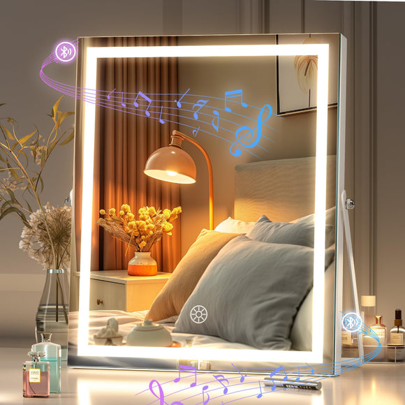 Vanity Mirror with Lights and Bluetooth Speaker Hasipu