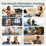 MASTOGO EMS AB Belt Muscle Stimulator,3 in 1 Wireless Tens Unit Stim Machine for Muscle Recovery,Electric ABS Home Gym Workout Belt for Abdomen