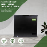 Hamilton Beach, HBFRF713 Chest Deep Freezer, 7 Cu. Ft. Capacity, Granita Rugged Design-Adjustable Thermostat-Removable Vinyl Coated Wire Basket-Easy Defrost Drain