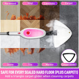 Steam Mop & Detachable Handheld Steamer 2-in-1 Design, 20s Fast Heat-Up, 16FT Power Cord, 10-in-1 Multi-Purpose Steam Cleaner for Hardwood Floors/Carpet/Tile/Grout/Window/Stove for Deep Home Cleaning
