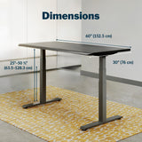 Vari ComfortEdge Electric Standing Desk – 60x30 – Black/Slate