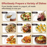 CARORI 9-in-1 Electric Pressure Cooker 6 Qt, Dual Inner Pots, Stainless Steel Pot and Non-Stick Pot, 12 Preset Cooking Programs with IMD Touchscreen, Safe Vent, Slow Cook, Rice Cook, Steam, Black