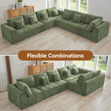 140''Modular Sectional Couches for Living Room, Cloud Boneless Compressed Sectional Sofa
