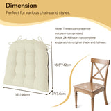 Chair Cushions for Dining Chairs Set of 4 Durable D-Shaped Seat Cushions with Non-Slip Backing Secure