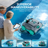 Pool Vacuum,UBoter E10 Cordless Robotic Pool Cleaner, Dual-Layer Filtration,Powerful Obstacle Crossing, Enhanced Edge & Corner Cleaning,120-Min for Above-Ground & Flat-Bottom Pools to 860 Sq.Ft