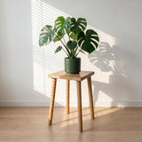 Pinyunxuan Solid Wood Square Stool, Wooden Shower Stool 30 * 30 * 43cm
