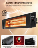 DR. INFRARED HEATER Portable Infrared Indoor and Outdoor Space Heater for Patio, Garage, Commercial & Residential With Remote Control, Without Thermostat, Black