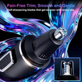 AREYZIN Nose Hair Trimmer for Men,Rechargeable Ear and Nose Trimmer,2026 Professional 2 in 1 Painless Eyebrow & Facial Hair Trimmer with IPX7 Waterproof Dual Edge Blades (Black)