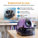 Bostitch Electric Pencil Sharpener for Classroom and Desk, Metallic Purple
