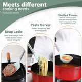 Kitchen Utensils Set, 28 Pcs Silicone Cooking Utensils Set with Holder, Spatula Set, Silicone Whisk, Measuring Cups and Spoons Set (Light Green) NCUE