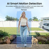 Doorbell Camera Wireless - Head-to-Toe View, Intelligent Package Detection, 2.4G Wi-Fi Video Doorbell with Chime, No Monthly Fees AOSU