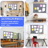 Motipuns 48"x36" Lockable Enclosed Bulletin Board with Glass Door, Weather Resistant Cork Notice Board, Wall Mounted Display Case for School Office Community Outdoor, 12xA4(Gray, Silver Frame)
