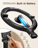 NiceVeedi 10.2” Magnetic Desk Ring Light with Stand, 5000mAh Rechargeable Desktop Ring Light for Phone，3 Color Foldable Selfie Light for Live Stream/Makeup/TikTok/YouTube/Photography/Zoom/Vlogging