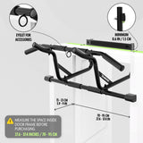 DMoose Pull Up Bar for Doorway - Upto 250 Lbs Capacity, Chin Up Bar with No Screwing & No Slipping Hanging Bar with Padded Handles for Strength Training, Door Frame Pullup Bar with Installation Guide (Black) DMoose Fitness
