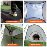 Thallike Upgrade Pop Up Privacy Shower Tent, Portable Camping Shower Tent, Camping Toilet Changing Room with Rain Shelter & Extended Floor Mat