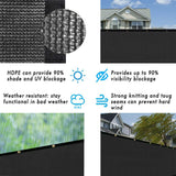 Privacy Screen Fence 8' x 50' Commercial Shade Cover with Brass Grommets Heavy Duty Perfect for Outdoor Back Yard