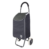 dbest Products Trolley Dolly Sport – Foldable Grocery Cart on Wheels – Multi Use Rolling Cart with Removable Bag and Hand Truck Dolly Function, Black