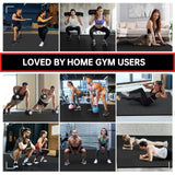 Extra Large Exercise Mat, 10'x6'/9'x6'/8'x6'/7'x5'/6'x4'(8mm) Thick Workout Mat for Home Gym & Garage Flooring, Shoe-Friendly, High-Density, MMA, HIIT, Weight Lifting, Cardio&Strength