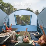 Portal 6 Person Family Camping Tents with Screen Porch, Weather Resistant 7' Tall Tent with Rainfly & Upgraded Poles PORTAL