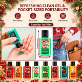 Sacubee 48 Packs Christmas Mini Hand Sanitizer Bulk Travel Size 1fl oz
