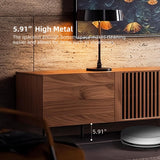 NessCarsti 94.48 Inch Mid Century Modern TV Stand for Living Room, Walnut