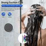 Rotary Bluetooth Shower Speaker with RGB Lights, IPX5 Waterproof Portable Speaker with Suction Cup, Deep Bass Mini Bluetooth 5.3 Speaker with Built-in Mic, 8H Playtime for Bathroom, Pool & Travel