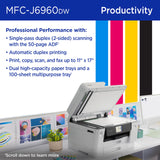 Wireless Color Inkjet All-in-One Printer with 11”x17” Capabilities and 3.5” Color Touchscreen