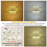 LUJOGUID 28.74in Large Chandelier White Light for Living Room, 8-Light Rattan Lighting Hand Woven Wicker Light Fixtures for Dining Room Bedroom Kitchen Island Restaurant