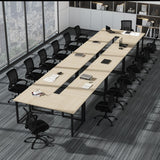Bonzy Home 12FT Conference Table, Modern Large Meeting Table Office Desks for 16 Person