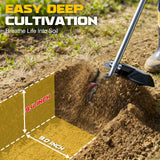 Cordless 2-in-1 Tiller Cultivator & Weed Wacker Compatible with Dewalt 20V Battery (Tool Only), Ecarke Brushless Electric Garden Tiller Weed Eater, 9" Tilling Width 9.4" Depth for Soil Cultivation