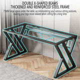 HaoJieHan Computer Desk, PC Desk, Study Room, Desk, Workstation, Can Be Used as a Game Table or Computer Desk, Corner Desk in Modern Design A, 140 x 75 x 60 cm