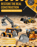 Mudsterz Construction Rc Set of 4, Rc Excavator for Adults, Command The Site Conquer The Dirt, Remote Control Excavators with 360 Rotation, Metal Parts, Little Builders, Big Action (4pcs)