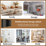 Metal File Cabinet with Lock (Two Units), Steel Storage Cabient with 2 Doors and 2 Adjustable Shelves