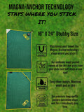 Aiming Fluid Golf Multi-Function Magnetic Golf Towel I Exclusive Wash Pocket I Magna-Anchor Technology I Scrub Pad