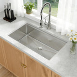 32 Inch Undermount Kitchen Sink, 16 Gauge Stainless Steel Workstation Sink with Accessories, Single Bowl, Brushed Finish (32"x19"x10")